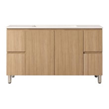 Byron 1500mm Light Oak Freestanding Vanity with Removable Kickboard